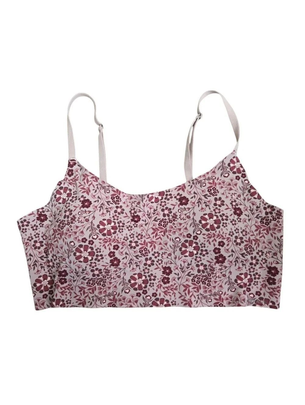EC Lucky Brand Floral Bralette With Adjustable Straps And Molded Cups